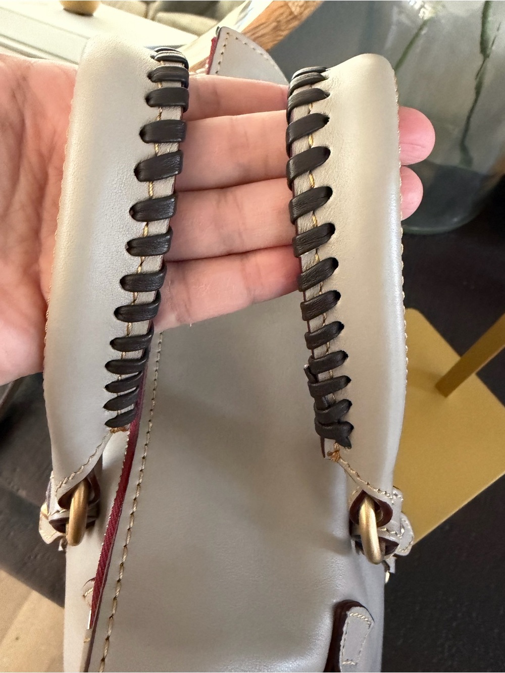 Dooney & Bourke Florentine Leather Mini Satchel — Light Taupe - Picture 4 of 9
